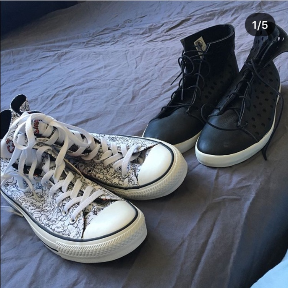 simpson’s converse and volcom high tops!